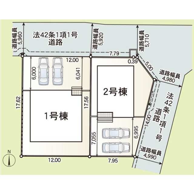 クレイドルガーデン釜石市鵜住居町 第6の見取り図