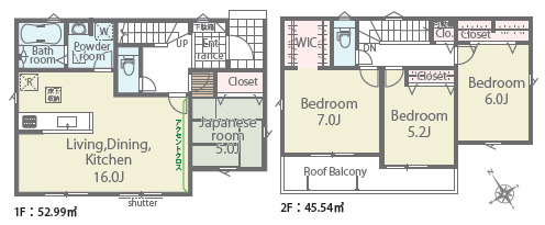 リナージュ蒲郡市三谷町東一丁目０１期の見取り図