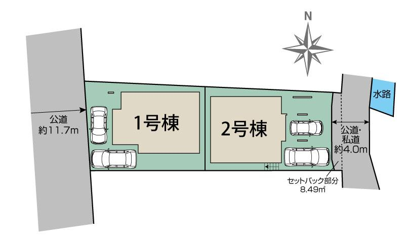 ブルーミングガーデン横須賀市鴨居３丁目２棟の見取り図