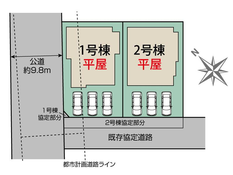 ブルーミングガーデン桐生市相生町１丁目２棟の見取り図