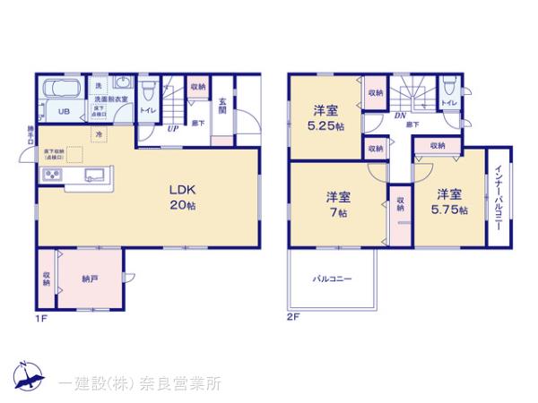 リーブルガーデン奈良中山町１４期の見取り図