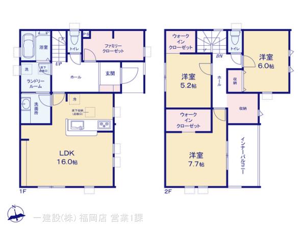 リーブルガーデン東区和白丘３丁目の見取り図