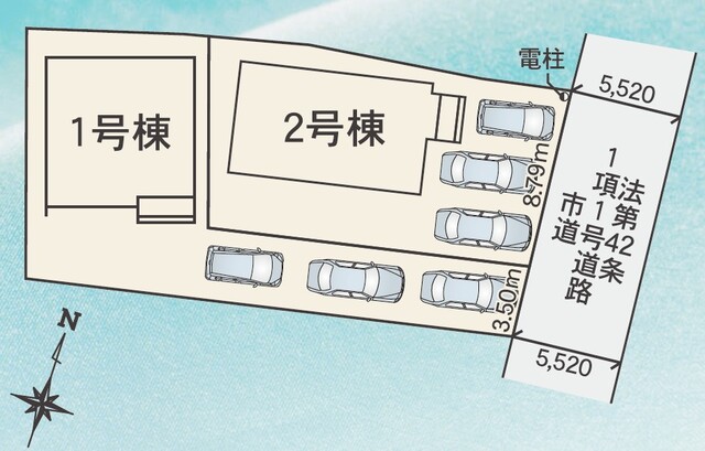 リナージュ東広島八本松飯田６丁目　第１期の見取り図