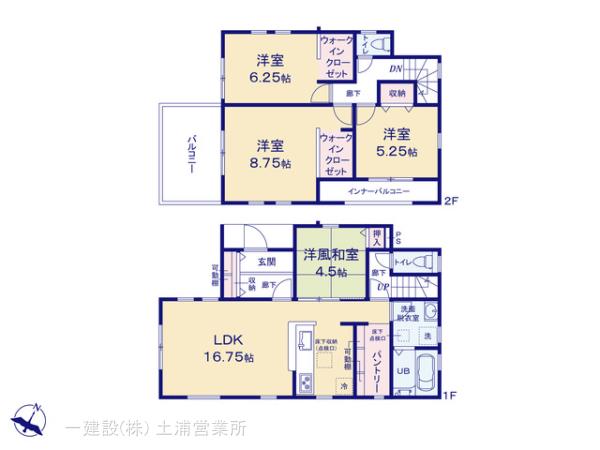 リーブルガーデン第１常総市中妻町の見取り図