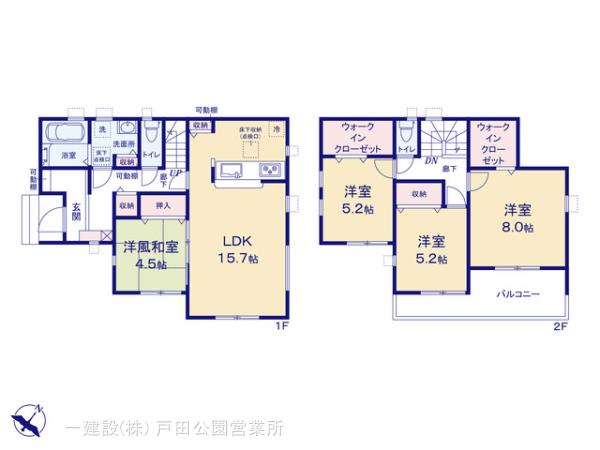 リーブルガーデン岩槻区上野３期の見取り図