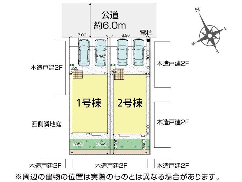 坂戸市溝端町3期2棟 区画図