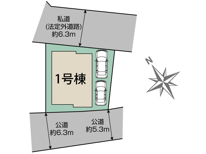 ブルーミングガーデン横浜市鶴見区獅子ヶ谷１丁目１棟の見取り図