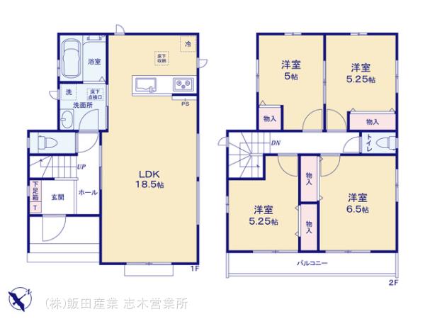 ハートフルタウン越谷市下間久里899-1の見取り図
