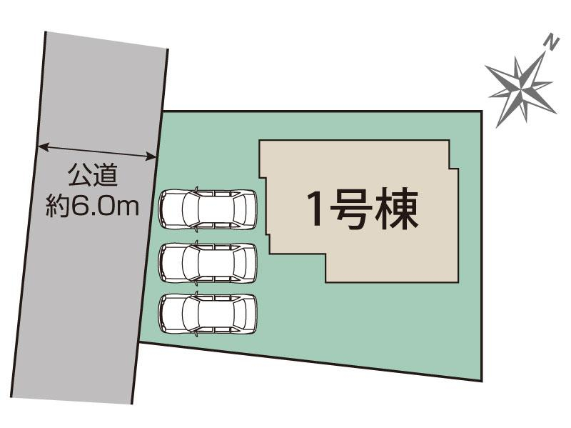 ブルーミングガーデン富谷市あけの平３丁目２期１棟の見取り図