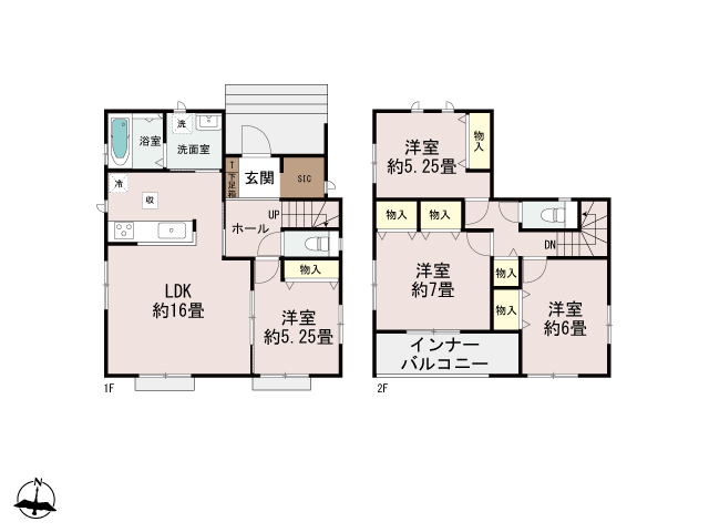 ハートフルタウン高崎市東貝沢町3丁目20番の見取り図