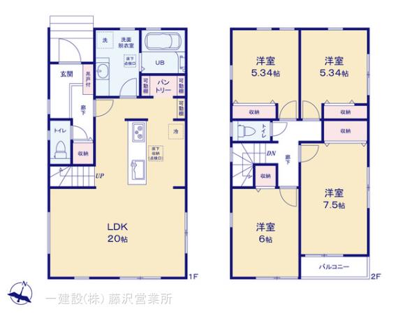 リーブルガーデン藤沢市石川５丁目第４の見取り図