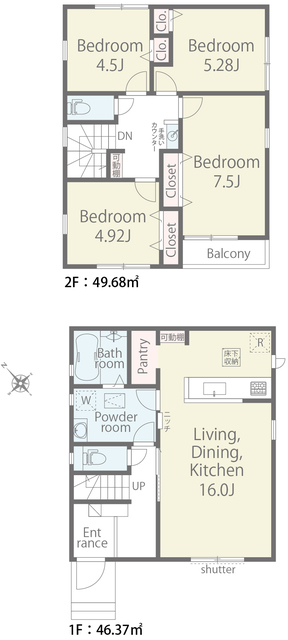 リナージュネクスジー宮代百間６丁目　第１期の見取り図