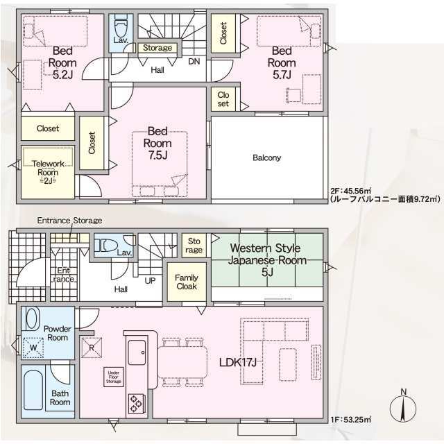クレイドルガーデン久留米市善導寺町飯田 第6の見取り図