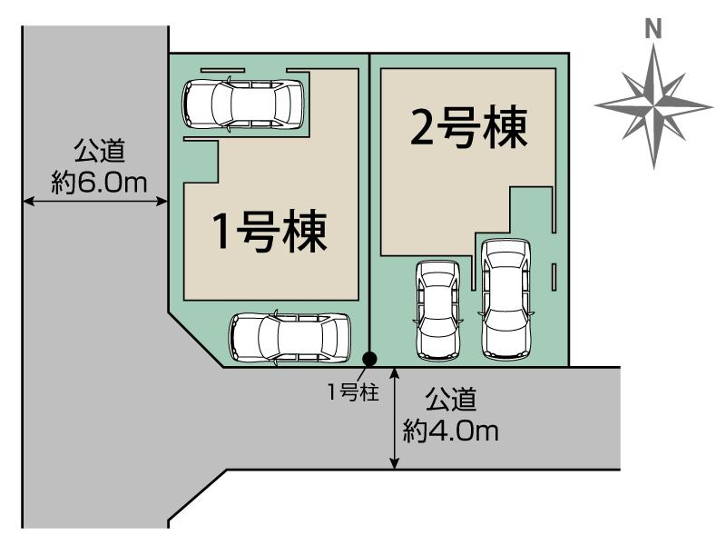 川越市並木2棟 区画図