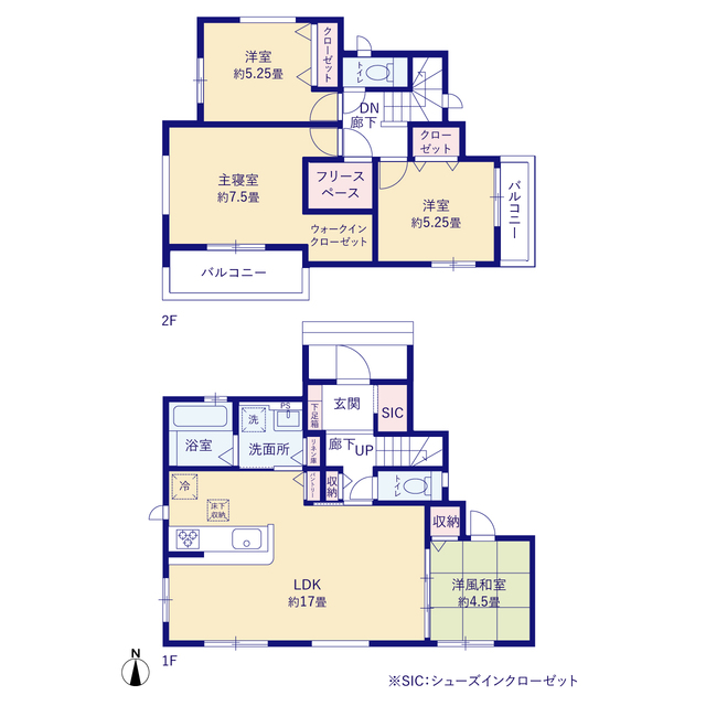 グラファーレ4360倉敷市茶屋町２期２棟の見取り図