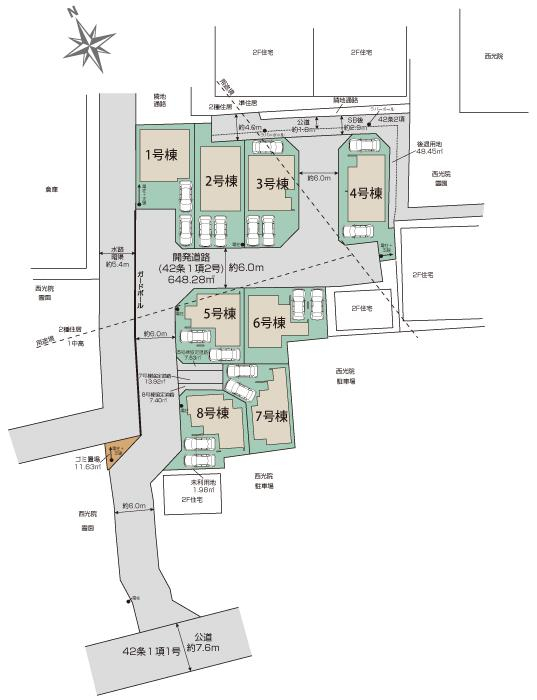ブルーミングガーデン草加市新善町の見取り図