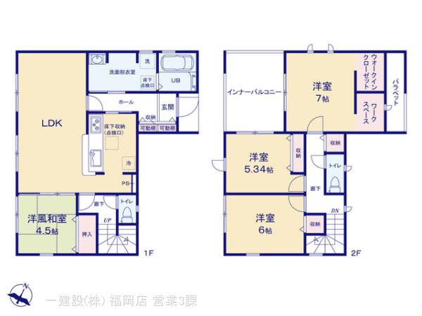 リーブルガーデン岡垣町海老津駅南２丁目の見取り図