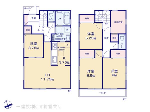 リーブルガーデンあきる野野辺第１４の見取り図