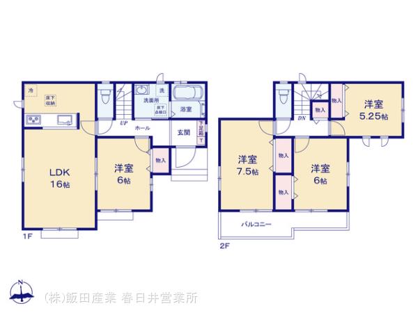 ハートフルタウン(春)あま市七宝町桂薮之内の見取り図