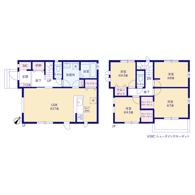 グラファーレ4317白井市清水口２棟の見取り図