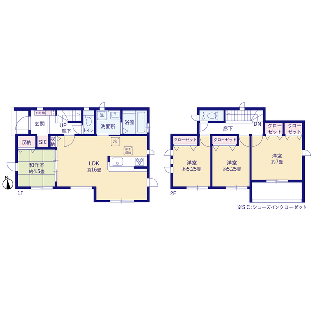 グラファーレ4336仙台市鶴ヶ谷１１期２棟の見取り図