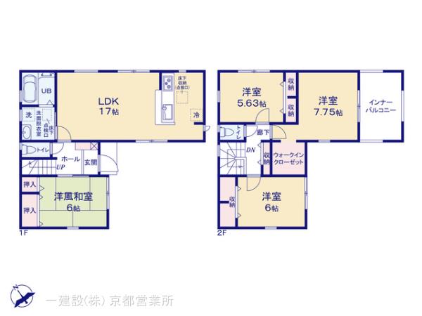 リーブルガーデン生駒市中菜畑２丁目1期の見取り図