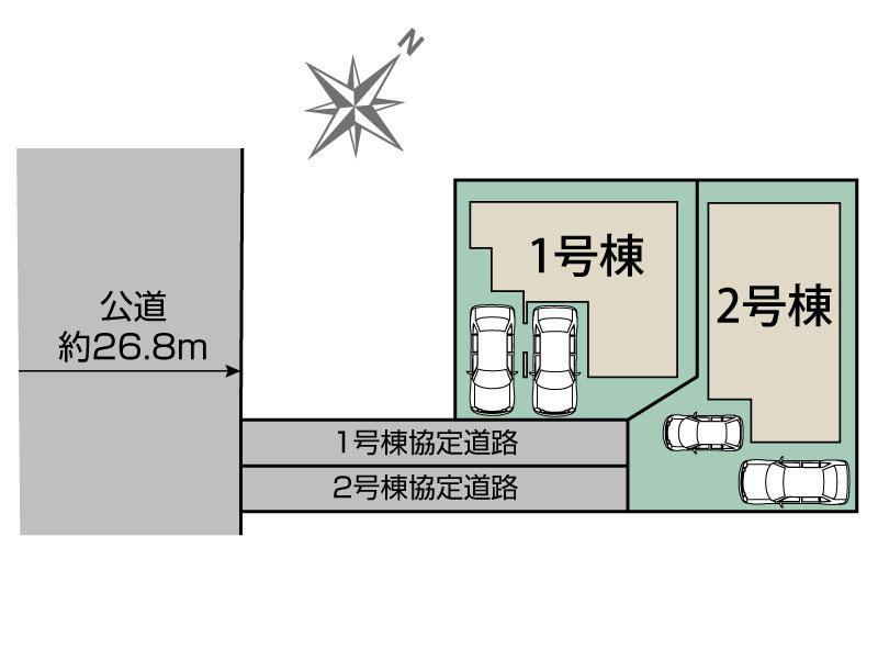 ブルーミングガーデン西宮市浜甲子園２丁目２棟の見取り図