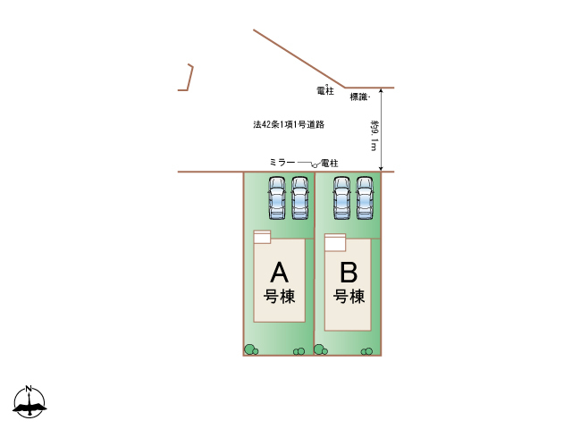 ハートフルタウン羽黒台6番の見取り図