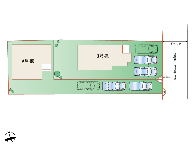 ハートフルタウン(東)港区茶屋新田3期の見取り図