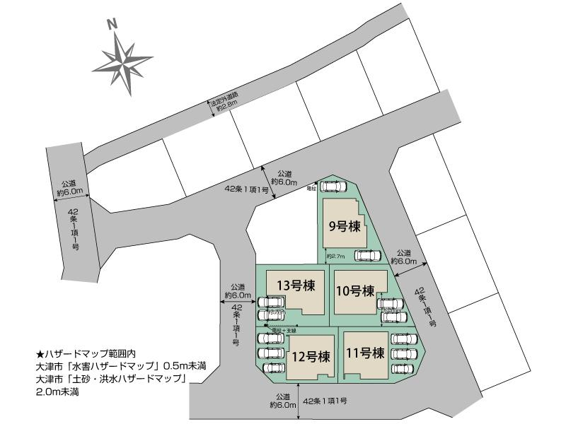 ブルーミングガーデン大津市雄琴５丁目２期１４棟（レイクフィオの見取り図