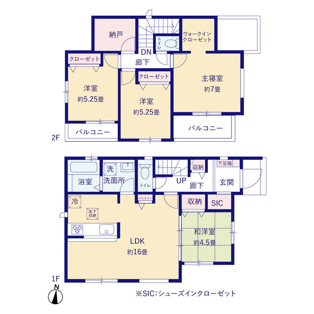 グラファーレ4360岡山市大安寺中町２棟の見取り図