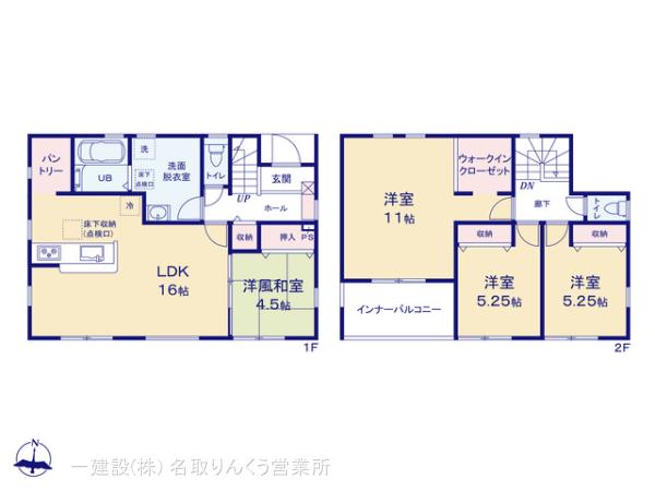 リーブルガーデン石巻市中里2丁目の見取り図