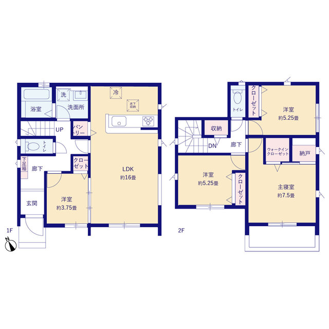 グラファーレ4294北九州市徳吉東２期２棟の見取り図