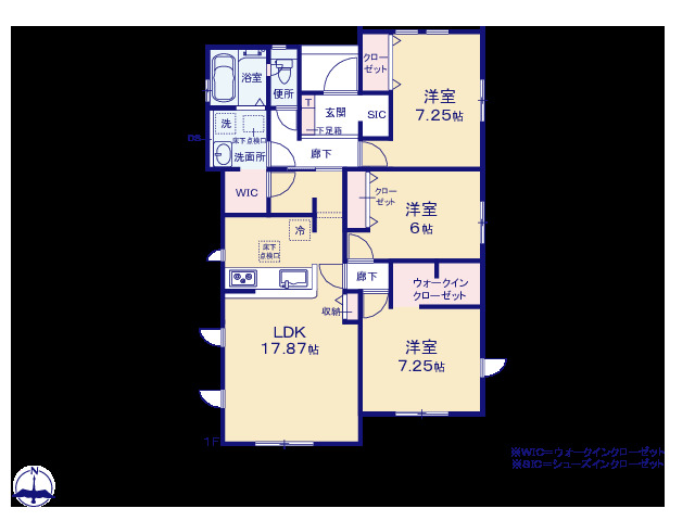 グラファーレ4348川越市鴨田２期３棟の見取り図