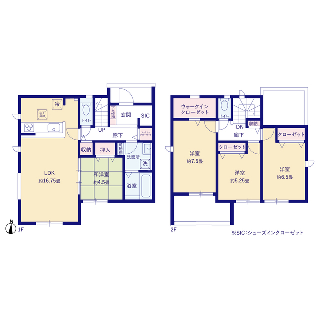 グラファーレ4396羽生市北３期３棟の見取り図