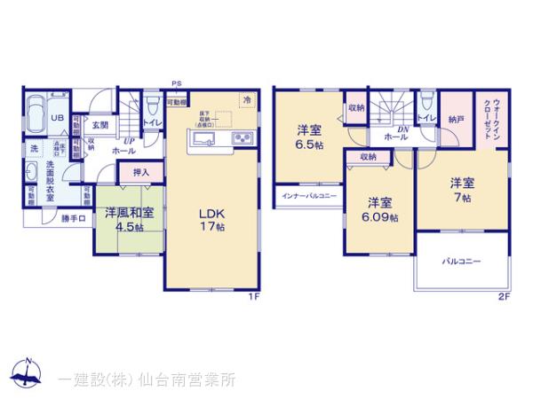 リーブルガーデン柴田町四日市場1期の見取り図