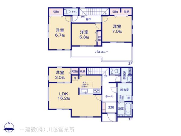 リーブルガーデン川越下小坂の見取り図