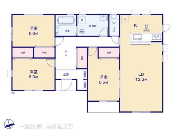リーブルガーデン伊勢崎市国定町第３の見取り図