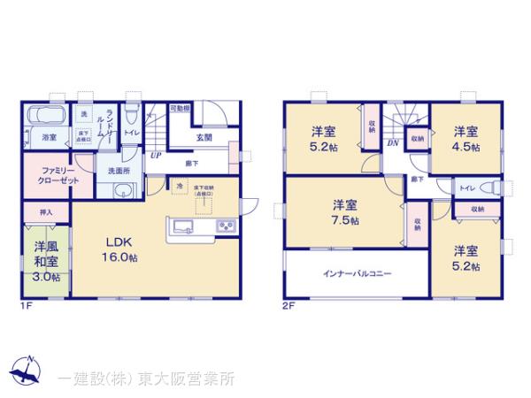 リーブルガーデン香芝市穴虫４期の見取り図