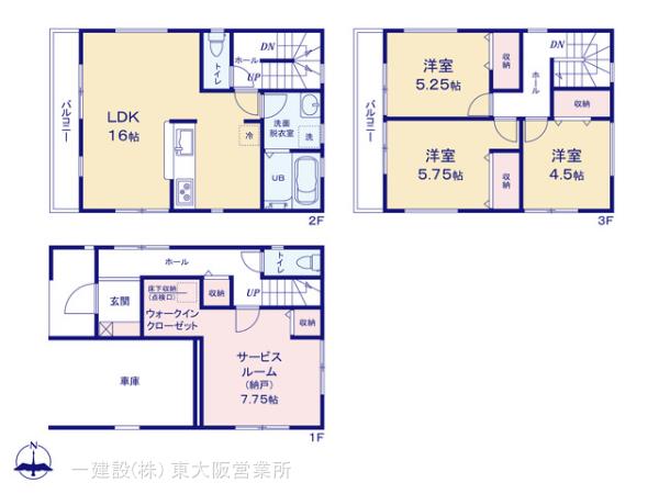 リーブルガーデン東大阪市大蓮北２期の見取り図