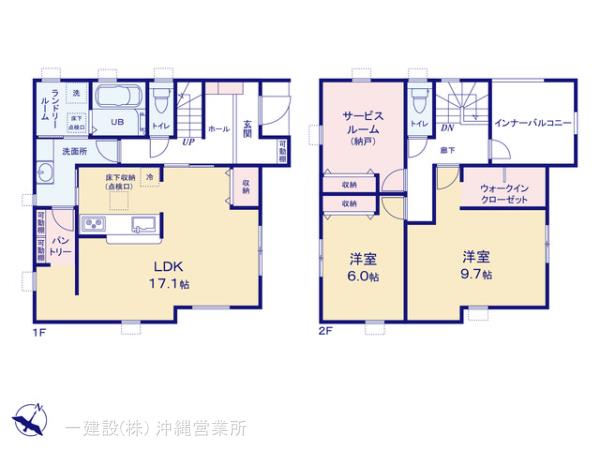 リーブルガーデン糸満市座波第２の見取り図