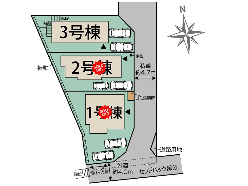 ブルーミングガーデン八千代市大和田２期３棟の見取り図