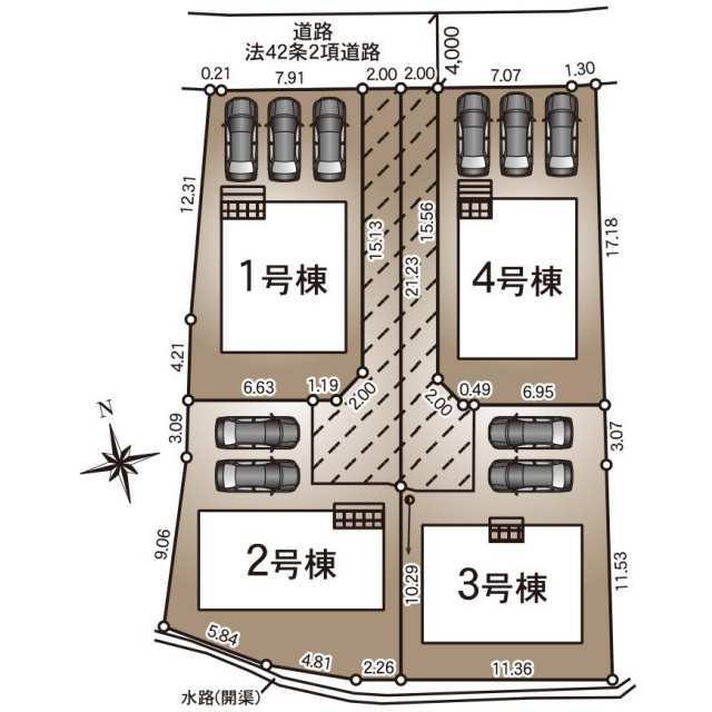 クレイドルガーデン長野市稲里町中央 第1の見取り図