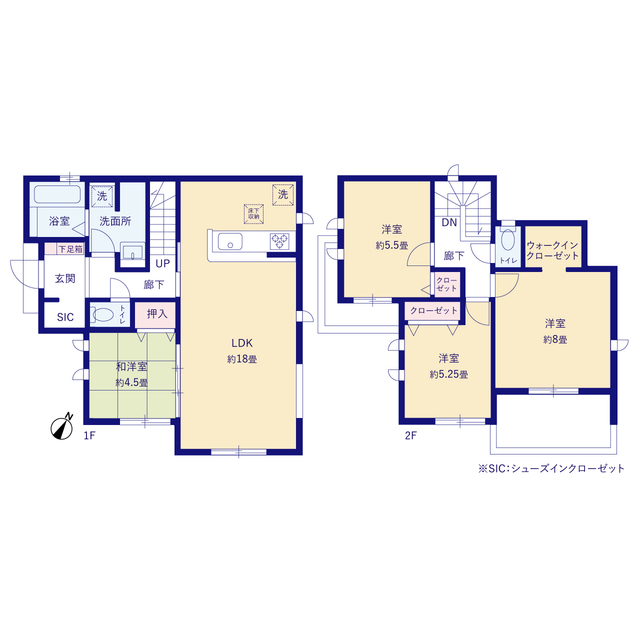 グラファーレ4322野田市野田４期３棟の見取り図