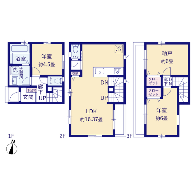 グラファーレ4303川口市本前川７期１棟の見取り図