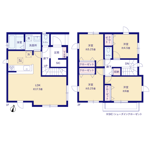 グラファーレ4303上尾市小泉１５期１棟の見取り図