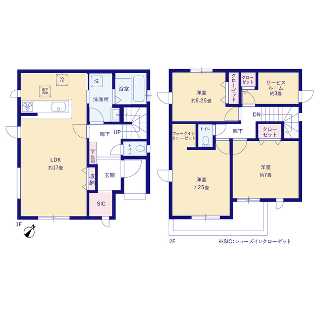 グラファーレ4303上尾市浅間台４期１棟の見取り図
