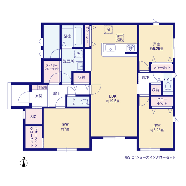 グラファーレ4349郡山市田村町５期２棟の見取り図
