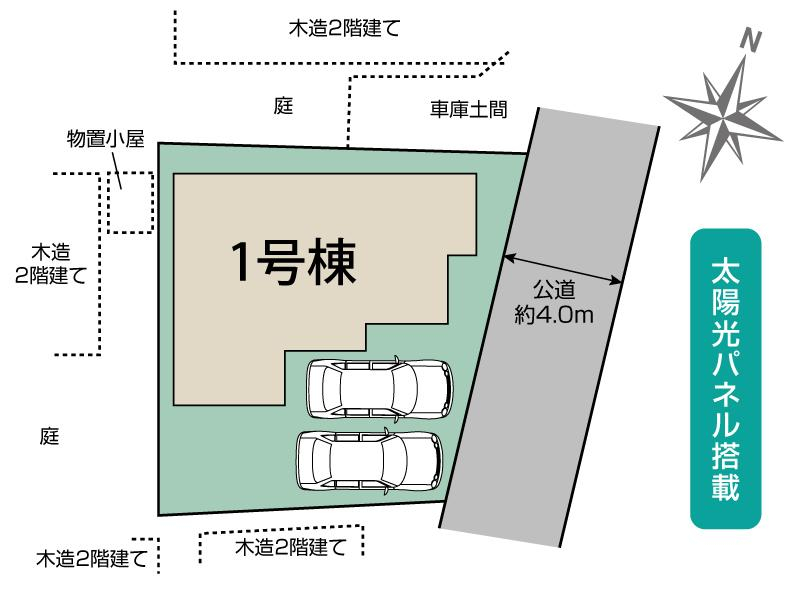 ブルーミングガーデン春日部市牛島６期　１棟の見取り図