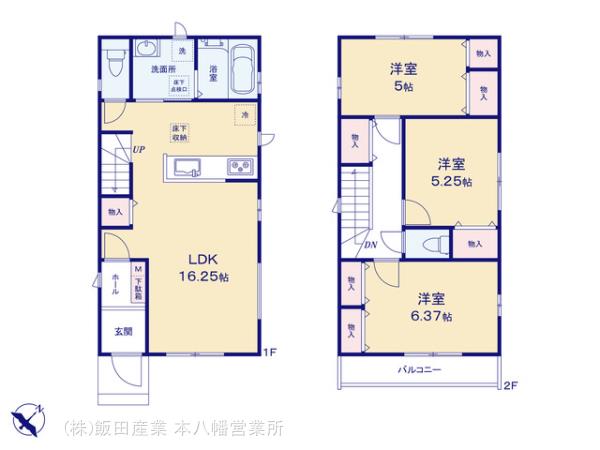 ハートフルタウン本八幡千葉市美浜区高浜5丁目37番の見取り図